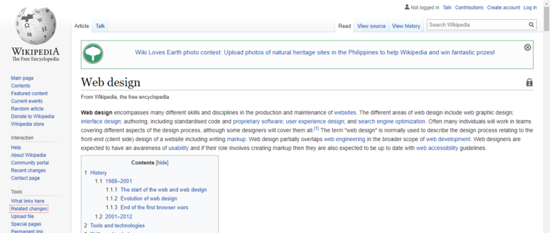 Wikipedia website